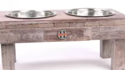 Huntley Equestrian Pet Berjen Table Double Feeder, Small, Brown 17 Huntley Equestrian Pet Berjen Table Double Feeder, Small, Brown -Pet Supply Store 1879738 VIDEO 1 480x270 1200k