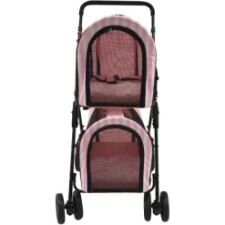 Critter Sitters Double Pet Stroller For 2 Pets 44 Lb. And Under, Pink -Pet Supply Store 1915339 A5