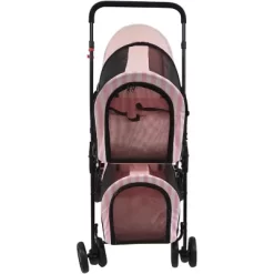 Critter Sitters Double Pet Stroller For 2 Pets 44 Lb. And Under, Pink -Pet Supply Store 1915339 A7