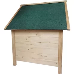 Critter Sitters 41 In. Tall Outdoor Raised Log Cabin-Style Pet House, Natural -Pet Supply Store 1915340 A4