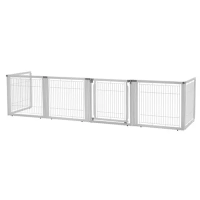 Richell 31.5 In. Convertible Elite Pet Gate, 6-Panel, Origami White 2 Richell 31.5 In. Convertible Elite Pet Gate, 6-Panel, Origami White - Image 2