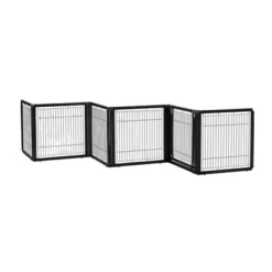 Richell 31.5 In. Convertible Elite Pet Gate, 6-Panel, Black