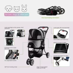 Petique Glacier Pet Stroller, ST07010000 -Pet Supply Store 1968013 A2