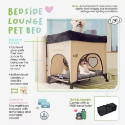 Petique Bedside Lounge Pet Bed, BD01300104 -Pet Supply Store 1968021 A2