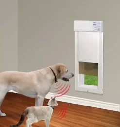 High Tech Pet Large Opening Power Pet Door For Wall Installations - Wi-Fi Smartphone Controlled, PX-2WFW -Pet Supply Store 1972813 A3