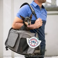 Sherpa 2-in-1 Backpack Travel Pet Carrier, Airline Approved & Guaranteed On Board - Gray, Medium -Pet Supply Store 1983785 A6