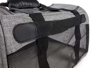 Sherpa Element Airline Approved Pet Carrier, Soft Liner, Mesh Windows, Spring Frame, Gray, Medium 3 Sherpa Element Airline Approved Pet Carrier, Soft Liner, Mesh Windows, Spring Frame, Gray, Medium - Image 3