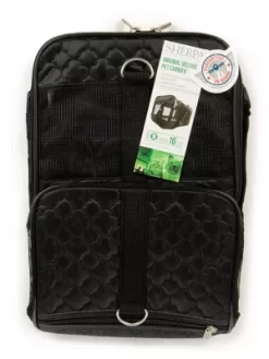 Sherpa Original Deluxe Travel Pet Carrier, Airline Approved & Guaranteed On Board - Black Lattice, Medium 17 Sherpa Original Deluxe Travel Pet Carrier, Airline Approved & Guaranteed On Board - Black Lattice, Medium -Pet Supply Store 1983788 A7