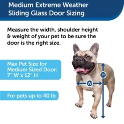 PetSafe Extreme Weather Sliding Glass Pet Door, Medium 11 PetSafe Extreme Weather Sliding Glass Pet Door, Medium -Pet Supply Store 2001187 A4