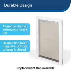 PetSafe Freedom Aluminum Small Pet Door, White -Pet Supply Store 2007731 A2