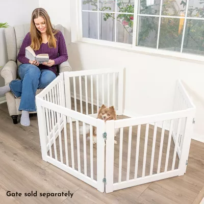 Primetime Petz 360 Configurable Freestanding Indoor Dog Gate With Walkthrough Door, 24 H 8 Primetime Petz 360 Configurable Freestanding Indoor Dog Gate With Walkthrough Door, 24 H - Image 8