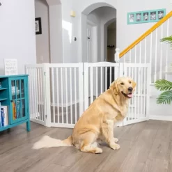 Primetime Petz 360 Configurable Freestanding Indoor Dog Gate With Walkthrough Door, 36 H -Pet Supply Store 2054204 A2