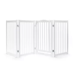 Primetime Petz 360 Configurable Freestanding Indoor Dog Gate With Walkthrough Door, 36 H -Pet Supply Store 2054204 A4