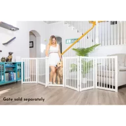 Primetime Petz 360 Configurable Freestanding Indoor Dog Gate With Walkthrough Door, 36 H -Pet Supply Store 2054204 A7