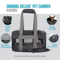 Sherpa Original Deluxe Travel Pet Carrier With Airline Approved, Charcoal 17 Sherpa Original Deluxe Travel Pet Carrier With Airline Approved, Charcoal -Pet Supply Store 2061293 A7