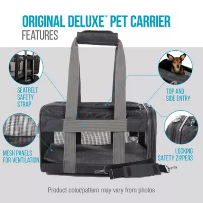 Sherpa Original Deluxe Travel Pet Carrier With Airline Approved, Charcoal 8 Sherpa Original Deluxe Travel Pet Carrier With Airline Approved, Charcoal - Image 8