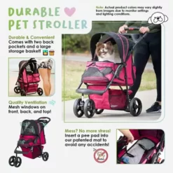 Petique Durable Pet Stroller -Pet Supply Store 2068507 A1