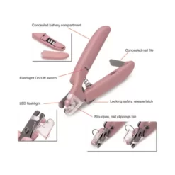 KennelMaster Pink Pet Nail Clipper, PNC-LED-P -Pet Supply Store 2090266 A4