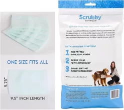 Scrubby Rinse Free Shampoo Mittens For Bathing Dogs & Cats - 15 Pack -Pet Supply Store 2103652 A4