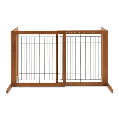 Richell Freestanding Pet Gate - HS, Brown, Dog Gate, 27.6 In.H 2 Richell Freestanding Pet Gate - HS, Brown, Dog Gate, 27.6 In.H - Image 2
