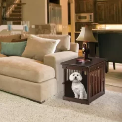 Richell Wooden End Table Pet Crate Small -Pet Supply Store 2244641 A3