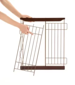 Richell Expandable Pet Crate Divider In Dark Brown -Pet Supply Store 2244649 A3