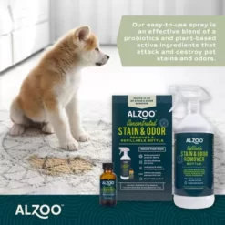 New! Alzoo Plant Based Concentrated Stain And Odor Remover Bundle, 32 Oz. -Pet Supply Store 2268002 A2