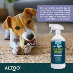 New! Alzoo Plant Based Stain And Odor Remover Lavender Vanilla Scent, 32 Oz. -Pet Supply Store 2268007 A3