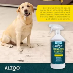 New! Alzoo Plant Based Stain And Odor Remover Citrus Vanilla Scent, 32 Oz. -Pet Supply Store 2268008 A3