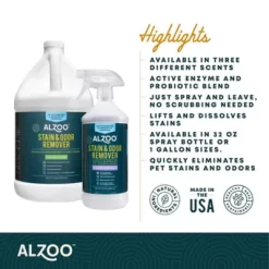 New! Alzoo Plant Based Stain And Odor Remover Apple Blossom Scent, 32 Oz. -Pet Supply Store 2268009 A4