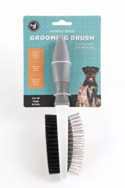 New! Precious Tails Double Sided Brush, White -Pet Supply Store 2295851 A2