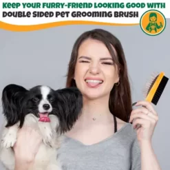 New! Precious Tails Double Sided Brush, White -Pet Supply Store 2295851 A8