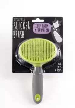 New! Precious Tails Retractable Slicker Brush, Lime -Pet Supply Store 2295853 A4