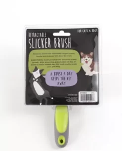 New! Precious Tails Retractable Slicker Brush, Lime -Pet Supply Store 2295853 A5