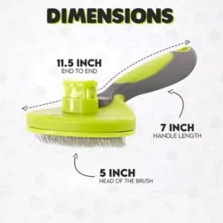 New! Precious Tails Retractable Slicker Brush, Lime -Pet Supply Store 2295853 A6