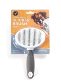 New! Precious Tails Retractable Slicker Brush, White -Pet Supply Store 2295854 A3