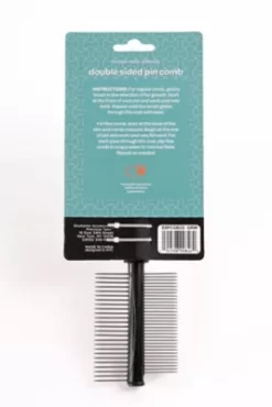 New! Precious Tails Double Sided Pin Comb, White -Pet Supply Store 2295856 A3