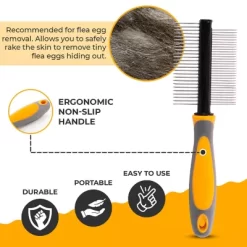 New! Precious Tails Double Sided Pin Comb, White -Pet Supply Store 2295856 A7