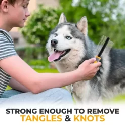 New! Precious Tails Double Sided Pin Comb, Orange -Pet Supply Store 2295857 A7