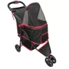 New! AmorosO Black Red Single Jogger Pet Stroller, 6571A
