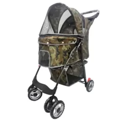 New! AmorosO Camo Grey Convenient Pet Stroller, 6701