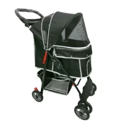 New! AmorosO Black Convenience Pet Stroller