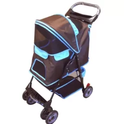 New! AmorosO Brown Pet Stroller Dog Cat, 6746